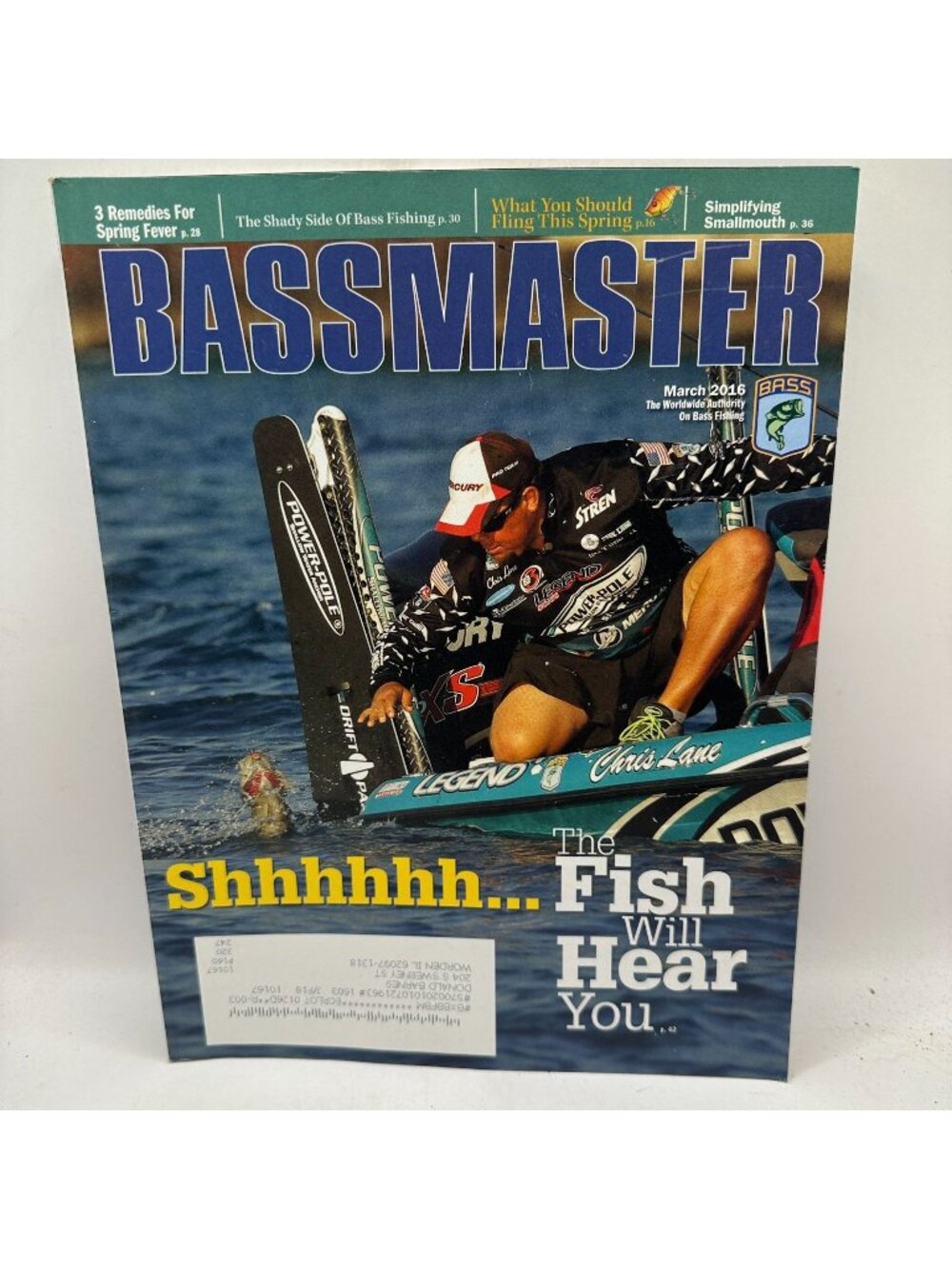 Bassmaster Magazine March 2016 Worldwide Authority On Bass Fishing Pre-Owned